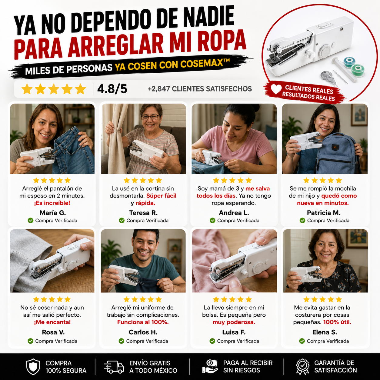 CoseMax™ | Mini Maquina De Coser