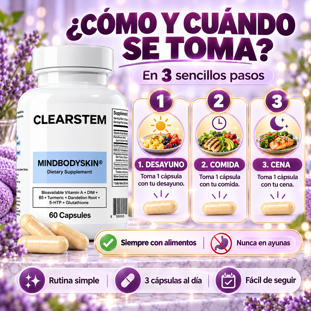 CLEARSTEM MINDBODYSKIN® | Rutina Premium de Skincare Desde Dentro
