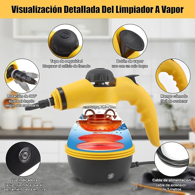 Limpiador a Vapor Portátil Multifuncional 🧼