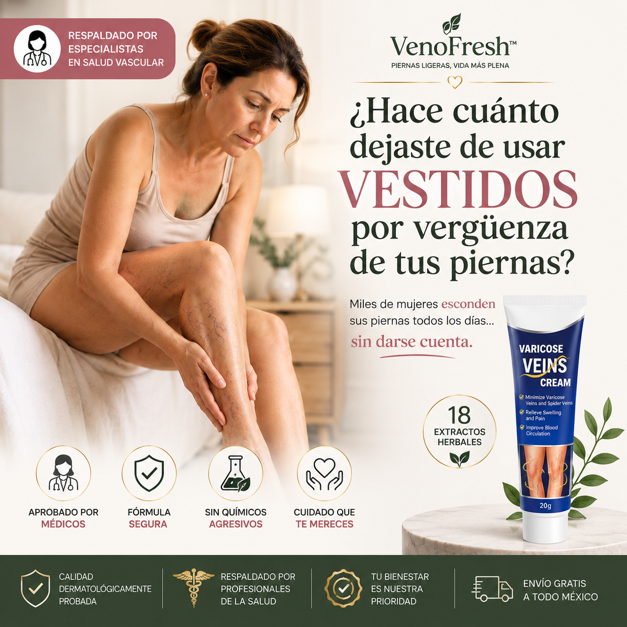 VenoFresh™ │Crema Reparadora para Piernas