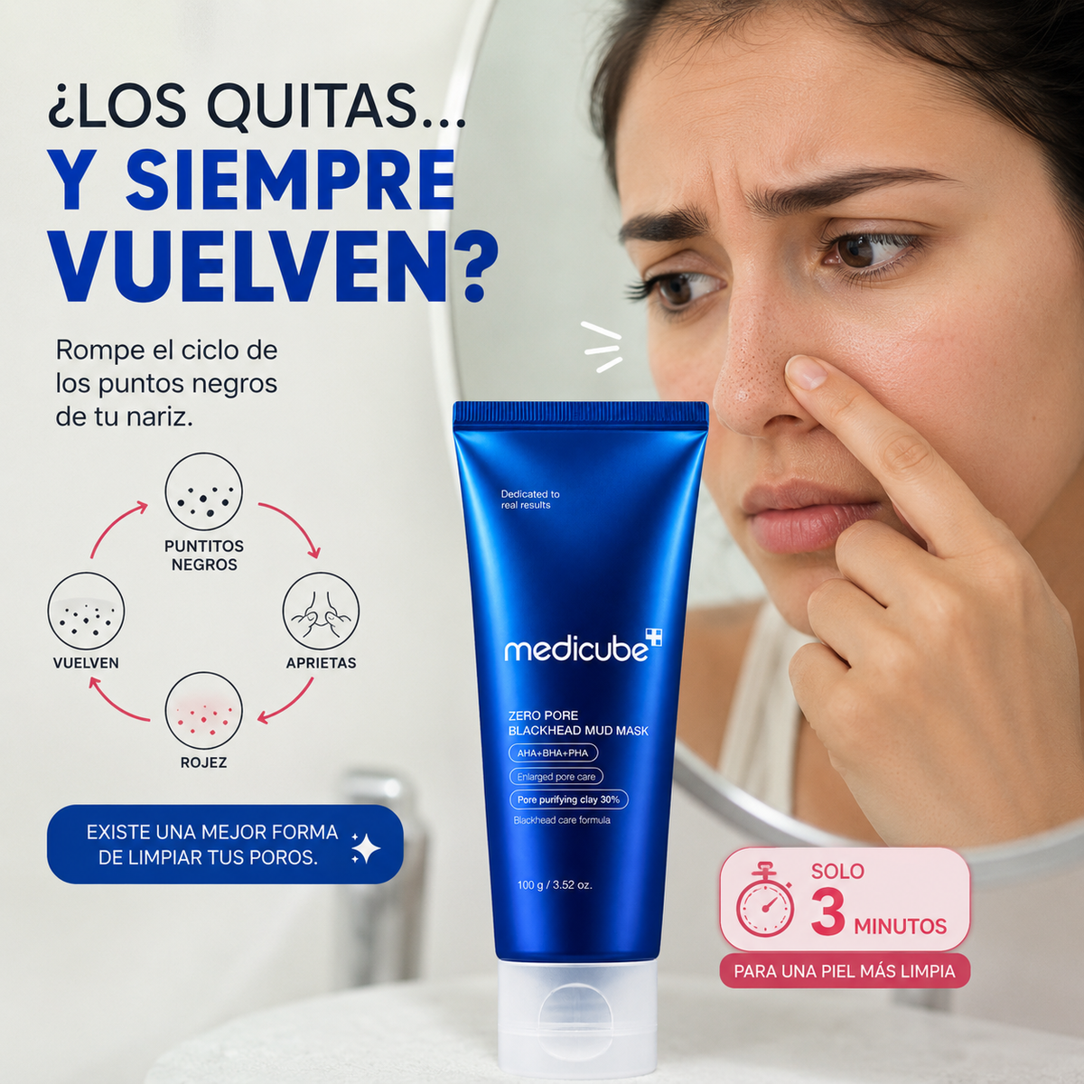 Medicube™ | Mascarilla Purificante Anti-Puntos Negros