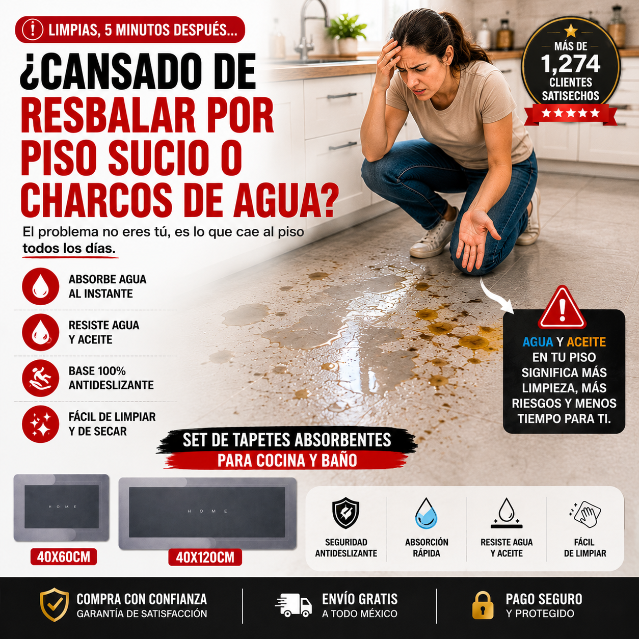 SecaMax™ | Set Premium de Tapetes Absorbentes
