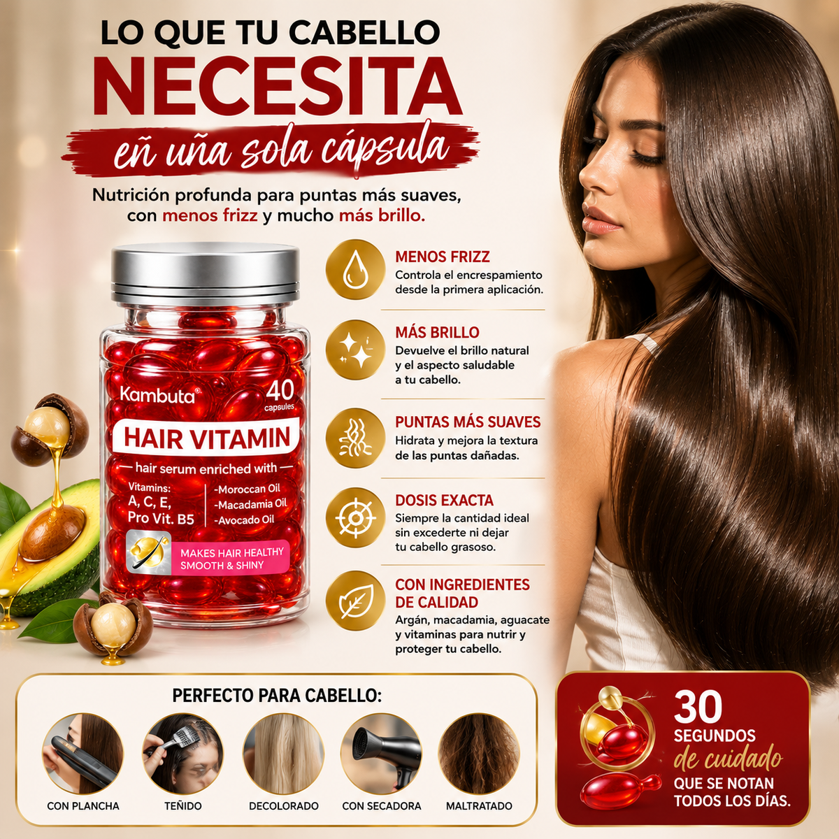 Revivra™ | Cápsulas Restauradoras para el Cabello