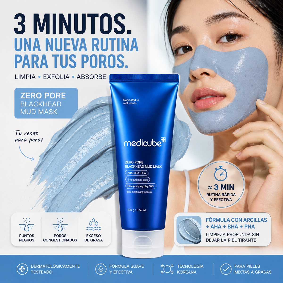 Medicube™ | Mascarilla Purificante Anti-Puntos Negros