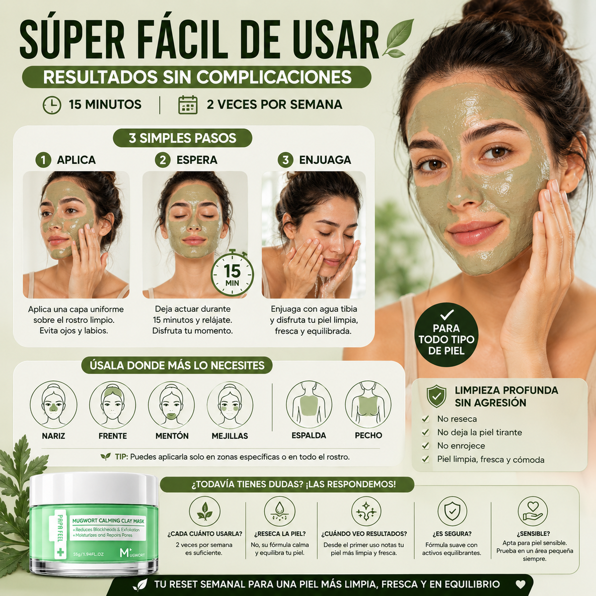 PAPA FEEL™ | Mascarilla Purificante de Poros y Puntos Negros