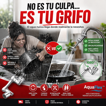 AquaFlex™ 1080 Pro | Extensor Giratorio Universal para Grifo