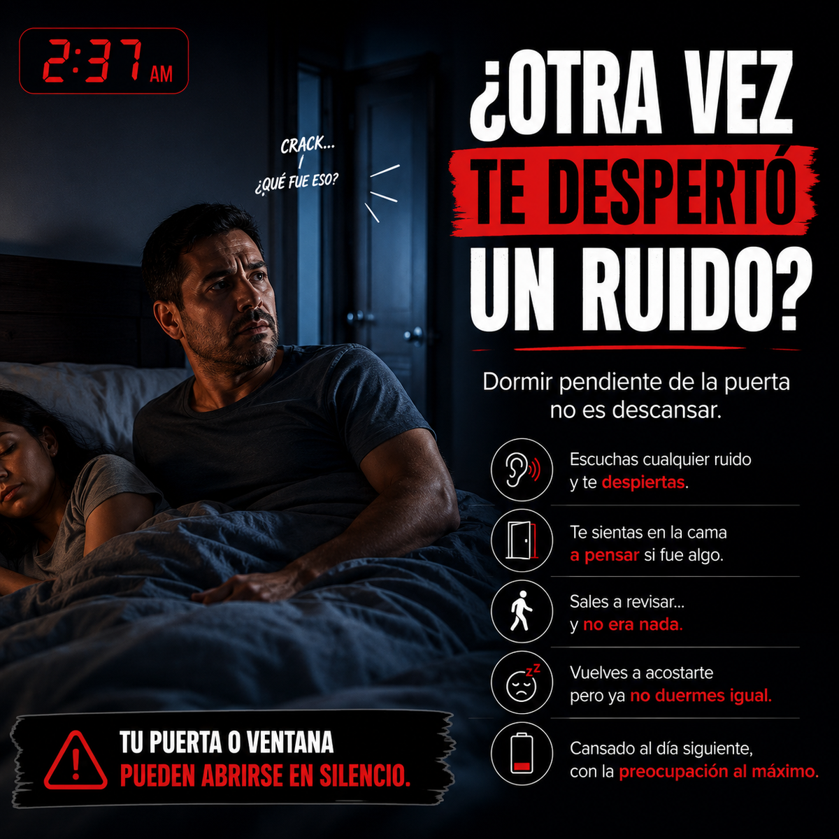 SecureX™ | Alarma Inalámbrica Antirrobo para Puertas y Ventanas
