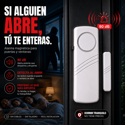 SecureX™ | Alarma Inalámbrica Antirrobo para Puertas y Ventanas