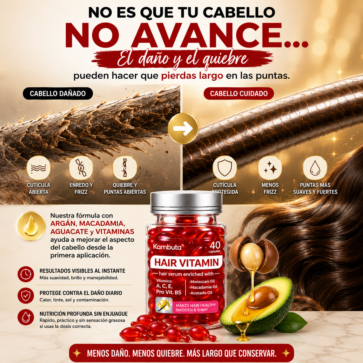 Revivra™ | Cápsulas Restauradoras para el Cabello