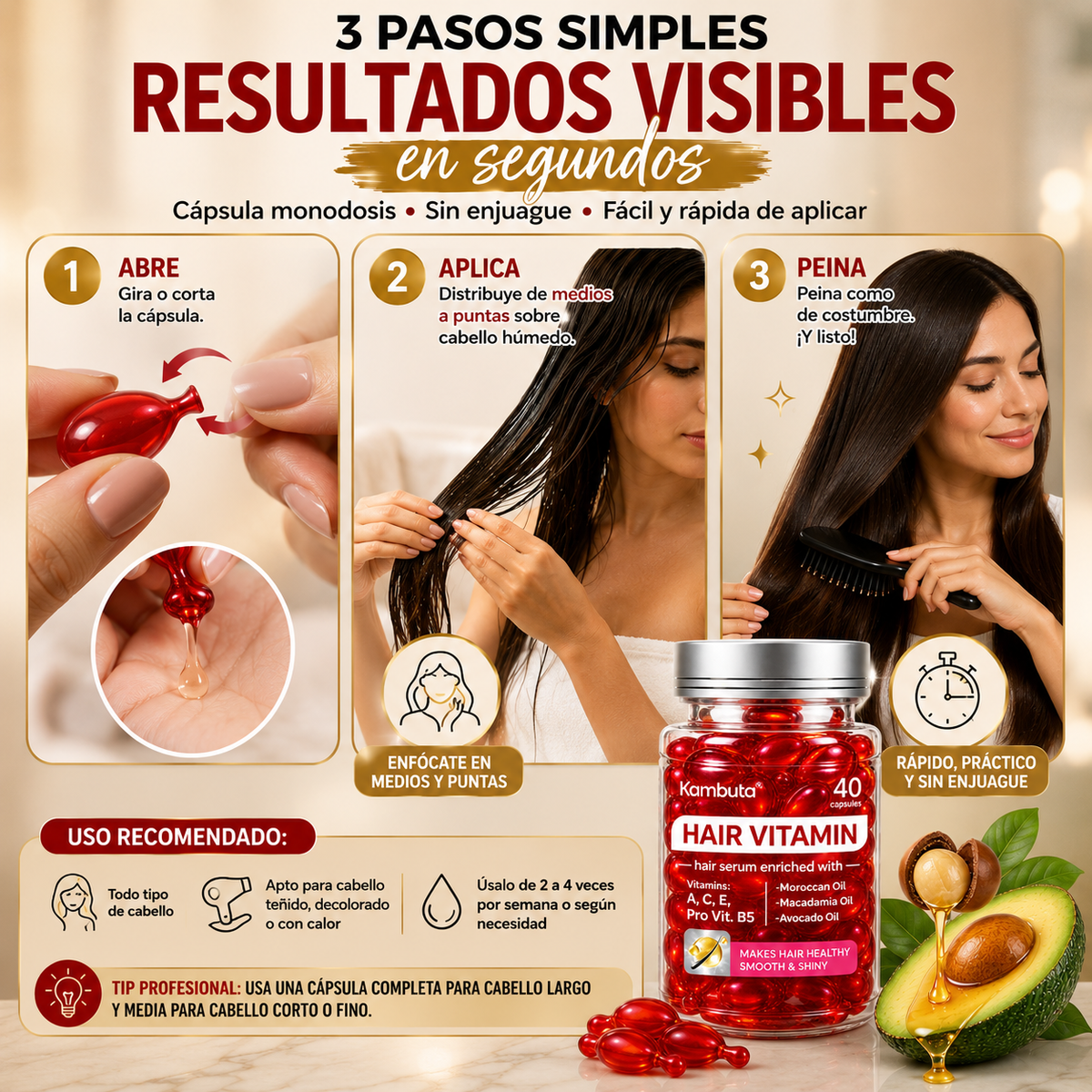 Revivra™ | Cápsulas Restauradoras para el Cabello