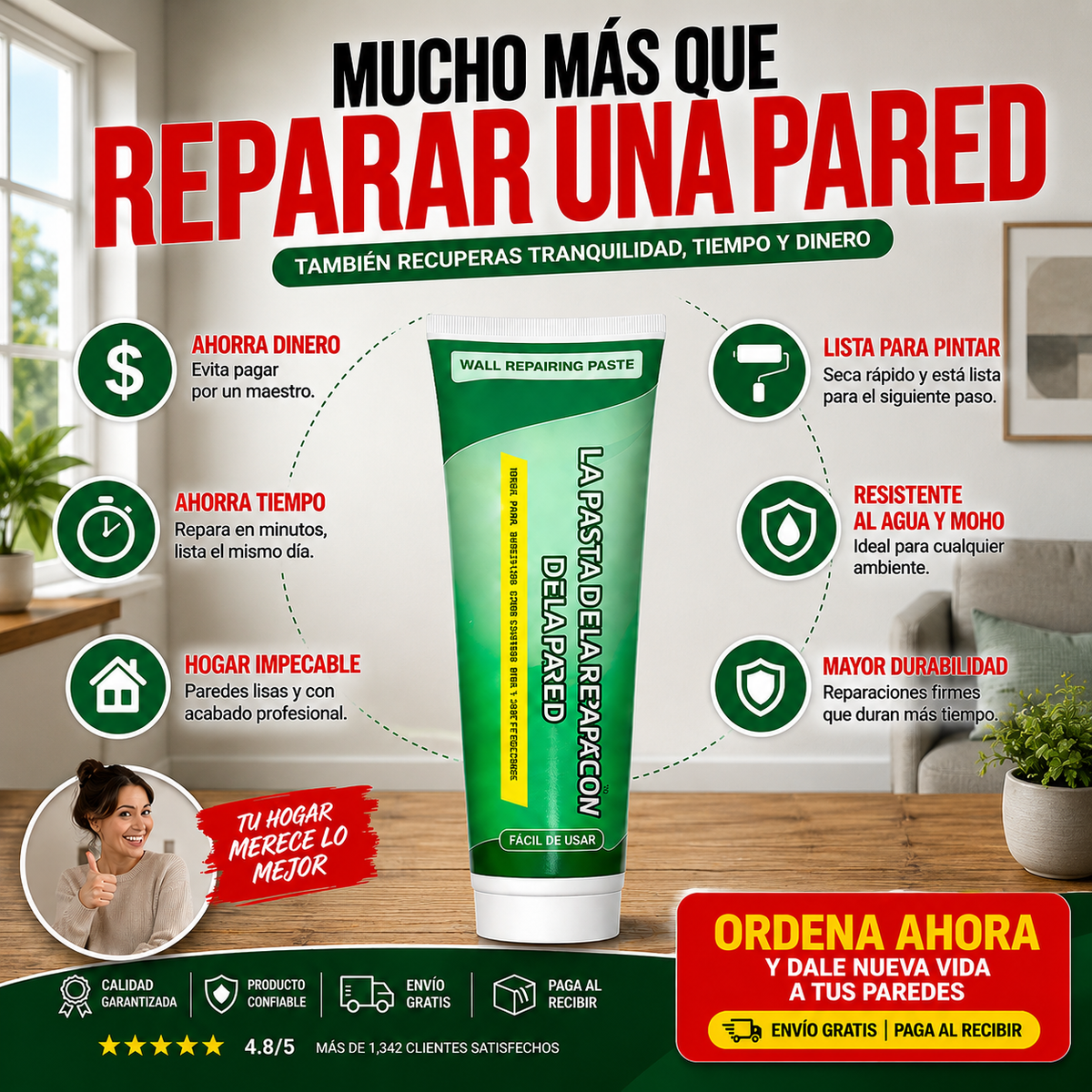 ReparaMax™ | Pasta Reparadora Instantánea para Paredes