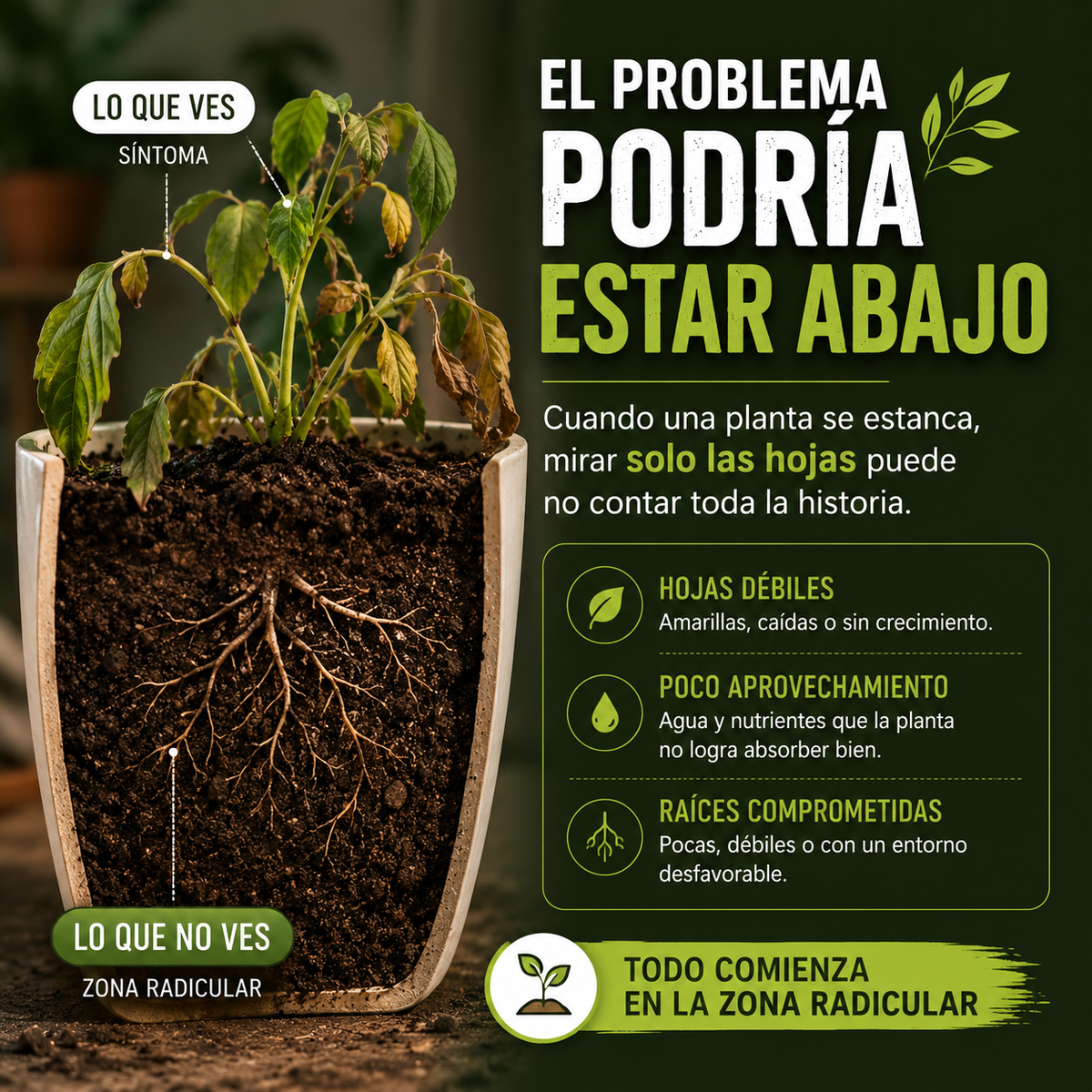 RaízMax™ | Potenciador de Raíces y Crecimiento para Plantas