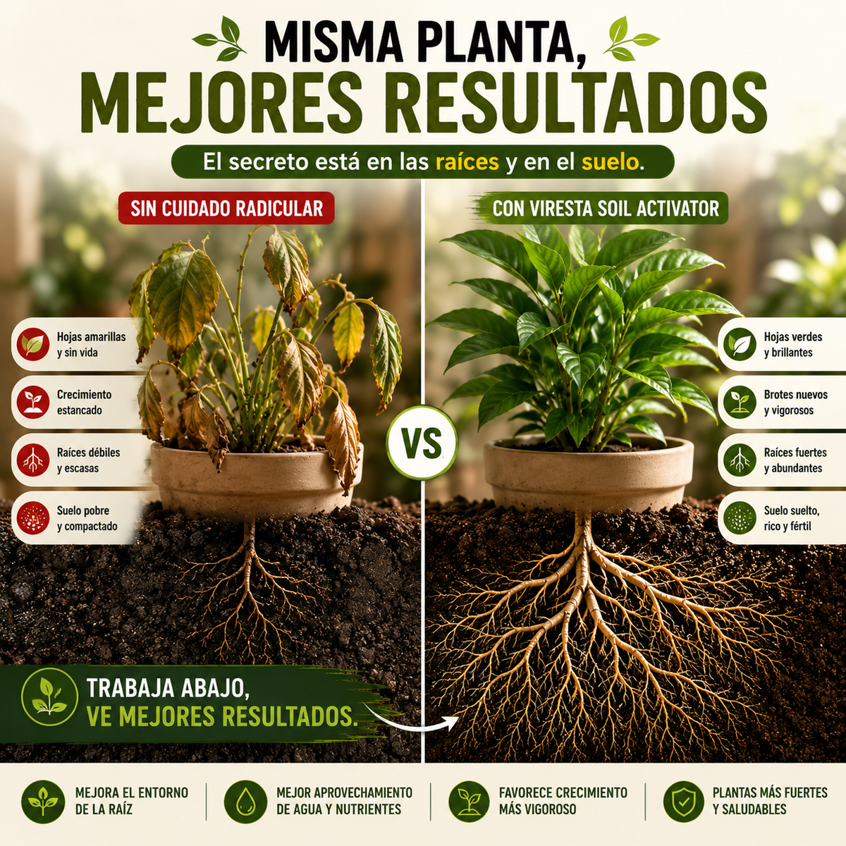 RaízMax™ | Potenciador de Raíces y Crecimiento para Plantas
