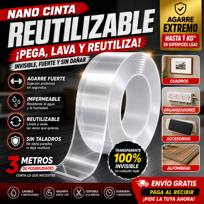 FIXORA™ | Cinta Doble Cara Ultra Fuerte