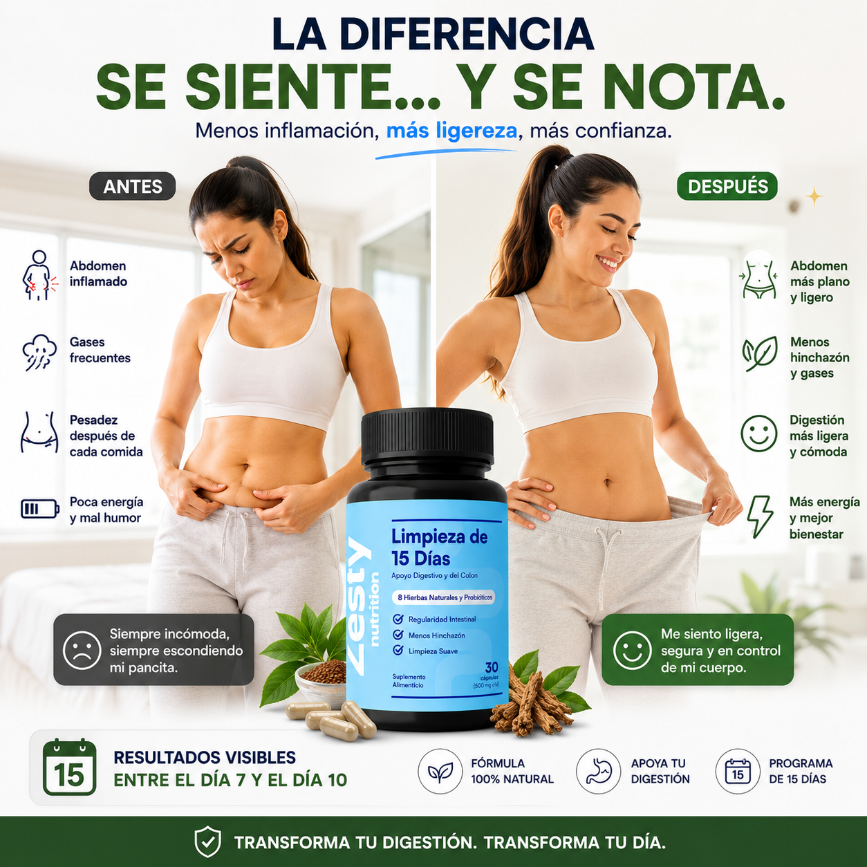 Zesty™ │Suplemento Digestivo Limpieza 15 Días