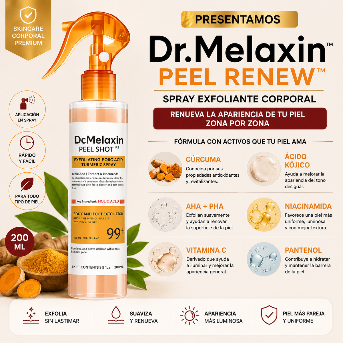 Dr. Melaxin™ | Spray Renovador de Piel Muerta y Zonas Oscuras