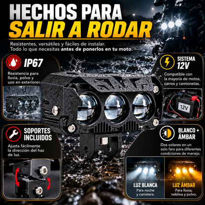 RaptorBeam™ | Faro LED Triple Lente de Alta Potencia