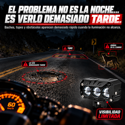 RaptorBeam™ | Faro LED Triple Lente de Alta Potencia