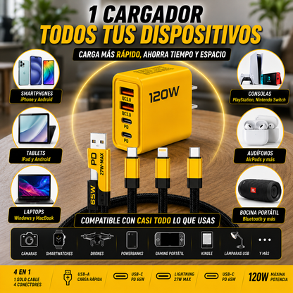 VoltexPro | Cargador Universal 4 en 1