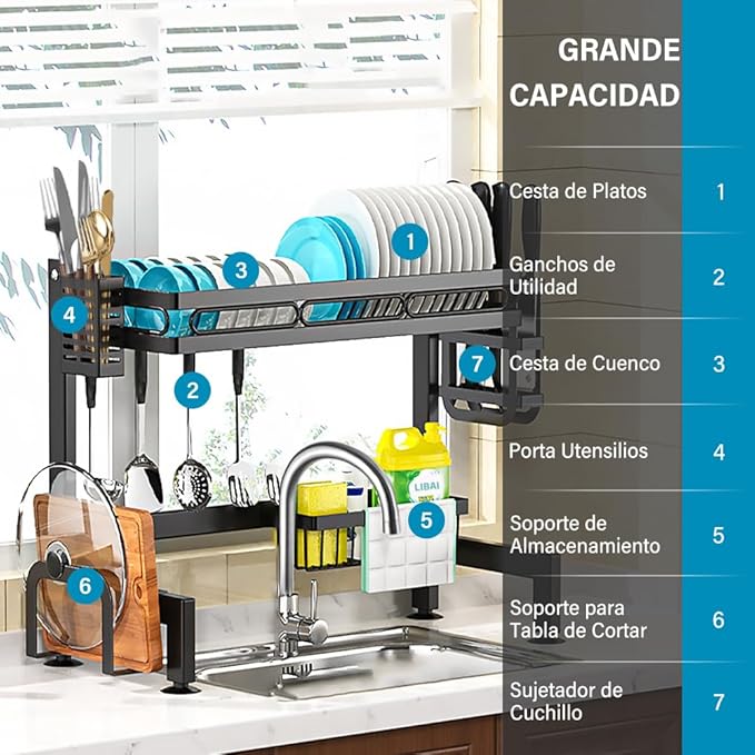 Escurridor de Platos de Doble Nivel 🍽️